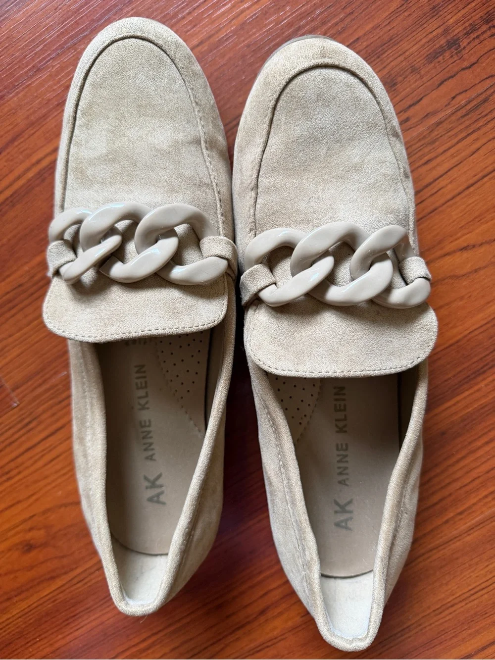 Anne Klein suede loafers